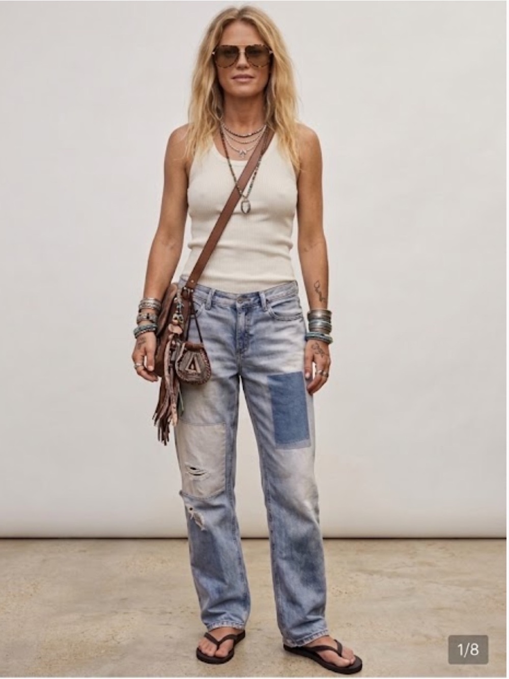 Banana Republic Straight Patchwork Boyfriend Jeans